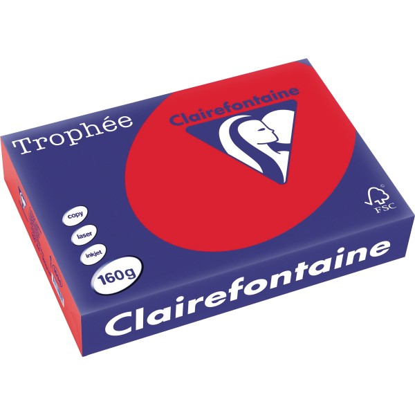 Clairefontaine Kopierpapier 1004C A4 160g korallenrot 250Bl.