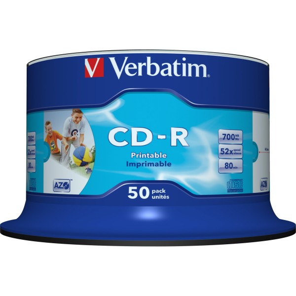 Verbatim CD-R 43438 52x 700MB 80Min. Spindel 50 St./Pack.
