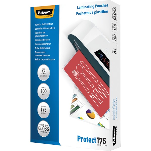 Fellowes Laminierfolie Protect 175 5308703 DIN A4 tr 100 St./Pack.