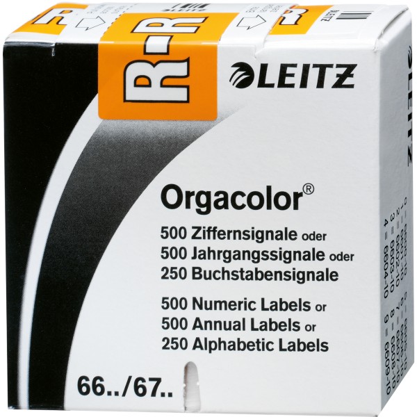 Leitz Buchstabensignal Orgacolor 66271000 R orange 250 St./Pack.