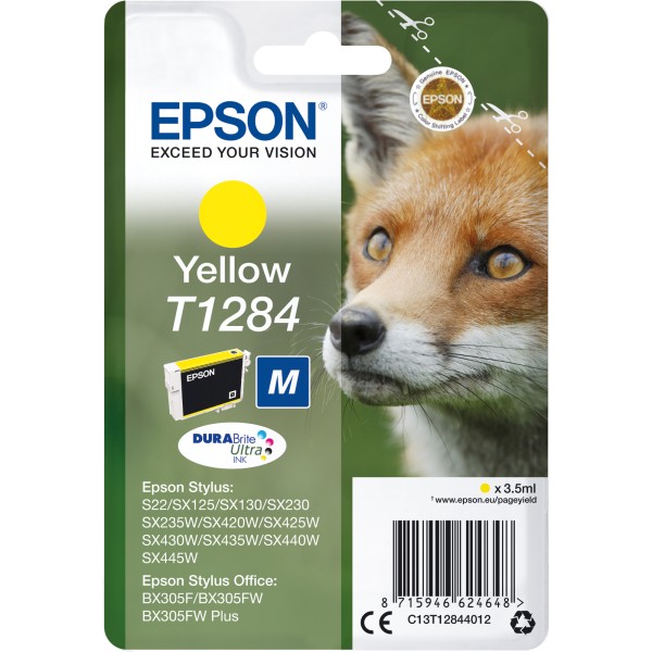 Epson Tintenpatrone C13T12844012 3,5ml gelb