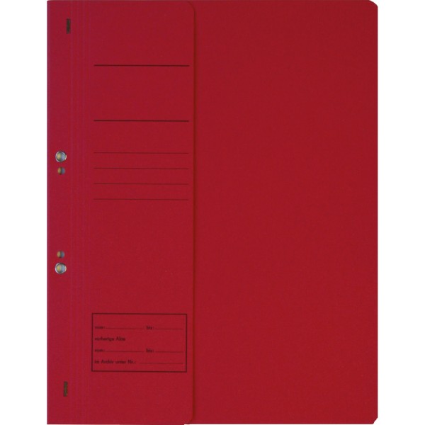 Ösenhefter DIN A4 250g kfm. Heftung Karton halber Vorderdeckel rot