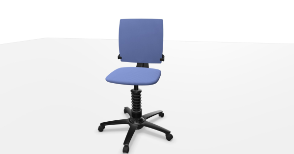 3DEE Bürostuhl Active-Office-Chair Bezug blau, Fußkreusz schwarz von aeris