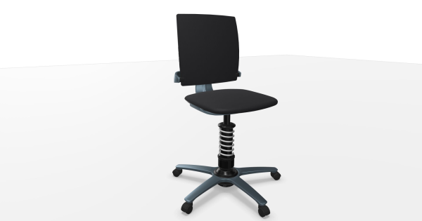 3DEE Active Office Chair, Bezug Step grau melange, Basis Alu, Fußkreuz silbern, Bürostuhl von aeris