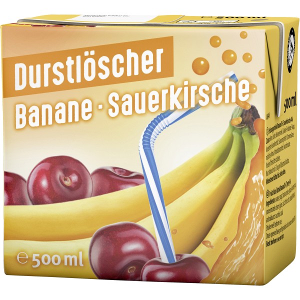 Durstlöscher Banane-Sauerkirsche 27644 TetraPak 0,5l 12St