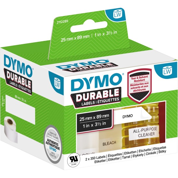DYMO Etikett 2112285 25x89mm ws 2x350 St./Pack.