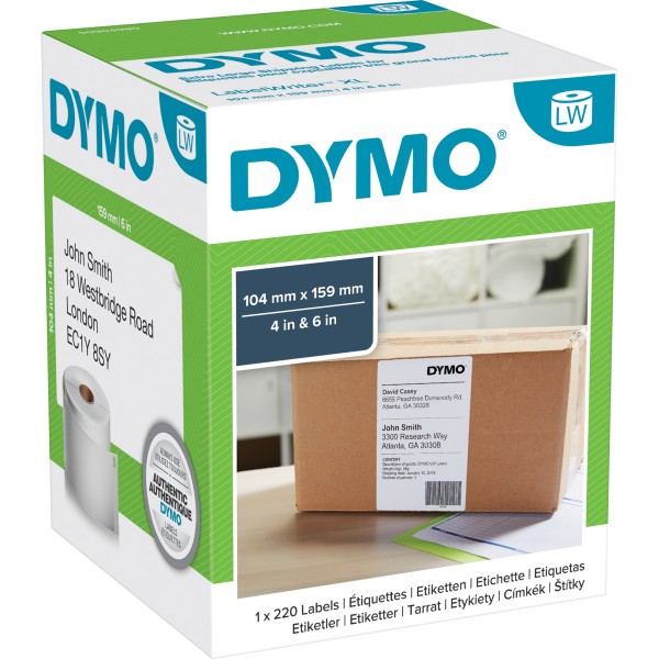 DYMO Versandetikett S0904980 104x159mm weiß 220 Etik./Rl.