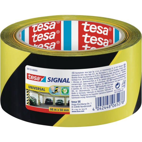 tesa Signalklebeband 58133-00000 50mmx66m bedruckt gelb schwarz