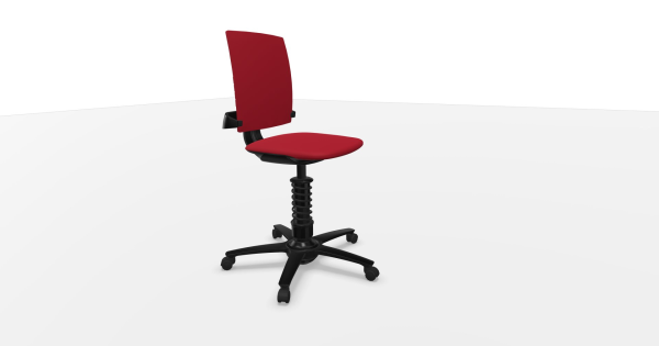 3DEE Active-Office-Chair Bürostuhl, Bezug rot, Basisfarbe schwarz von aeris