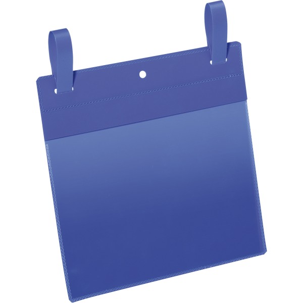 DURABLE Gitterboxtaschen mit Lasche A5 quer dunkelblau 50 Stück