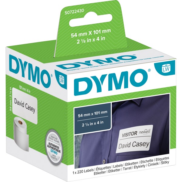 DYMO Versandetikett S0722430 für LabelWriter 101x54mm ws 220 St./Rl.