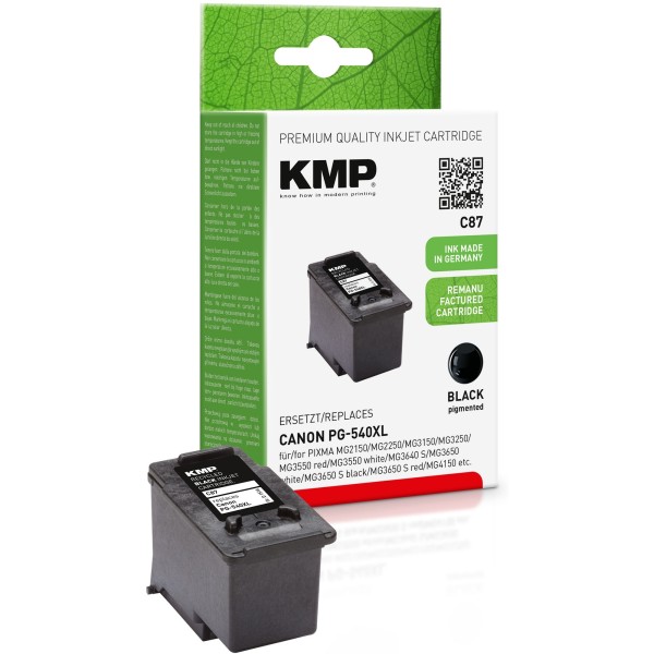 KMP Tintenpatrone C87 1516,4001 wie Canon PG540XL 600S. 21ml schwarz