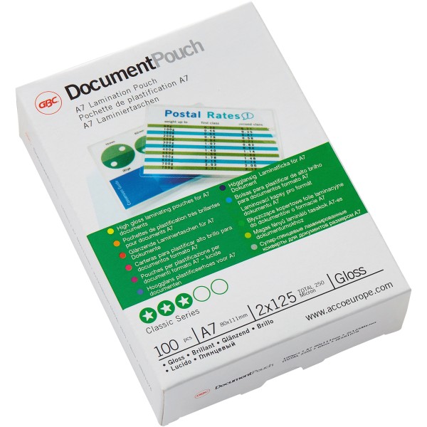 GBC Folientasche DocumentPouch IB581076 DIN A7 100 St./Pack.