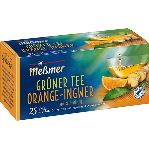 Meßmer Tee 100279 Grüner Tee Orange-Ingwer 25 Btl./Pack.
