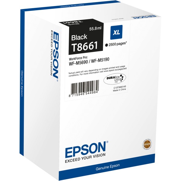 Epson Tintenpatrone C13T866140 55ml 2.500Seiten schwarz