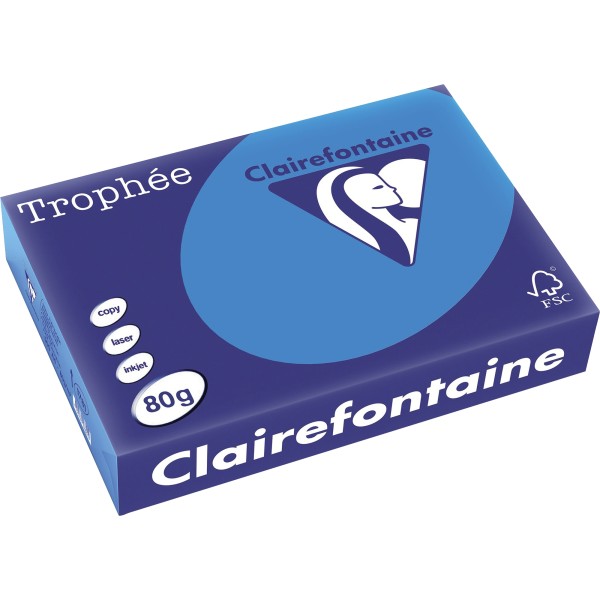 Clairefontaine Kopierpapier 1781C A4 80g karibikblau 500Bl.