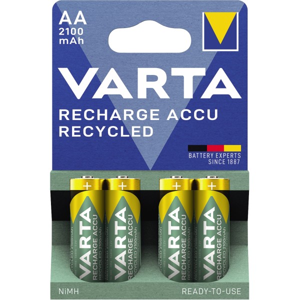 Varta Akku Recycled 56816101404 AA NIMH 2.100mAh 4 St./Pack.