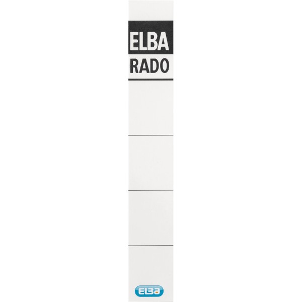 ELBA Einsteckrückenschild 100420961 extra kurz/schmal weiß 10 St./Pack.