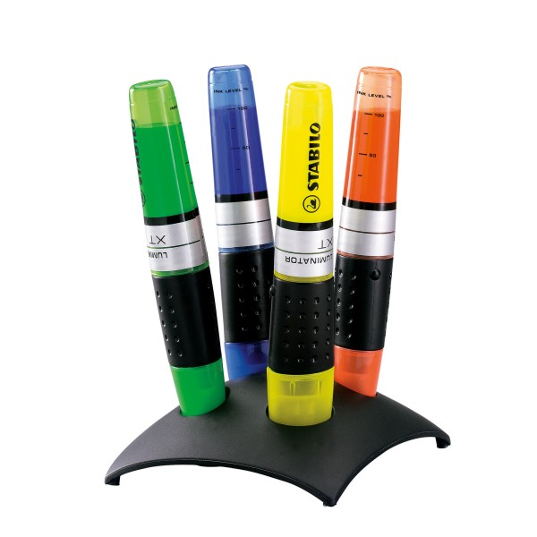 STABILO Textmarker Luminator 7104-2 2-5mm farbig sortiert 4 St./Pack.