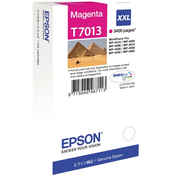 Epson Tintenpatrone C13T70134010 T7013 3.400Seiten 34ml magenta