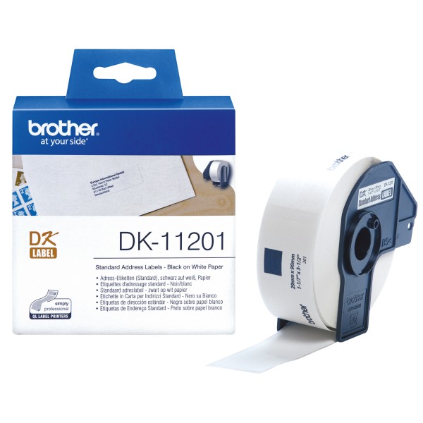 Brother Etikett DK11201 29x90mm weiß 400 St./Pack.