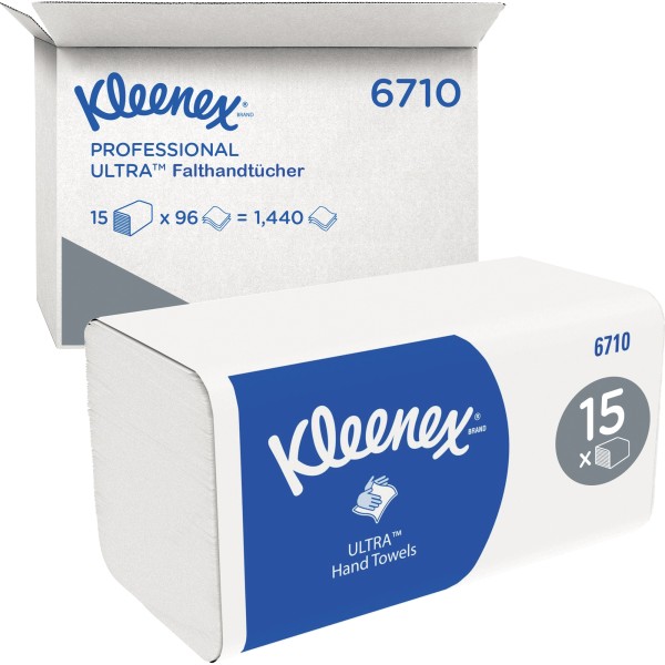 Kleenex Papierhandtuch Ultra Super Soft 6710 weiß 15x96Bl./Pack.