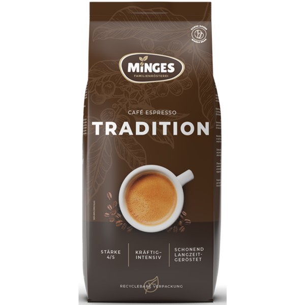 Minges Kaffee Espresso Tradition 1932 V619001 ganze Bohne 1.000g