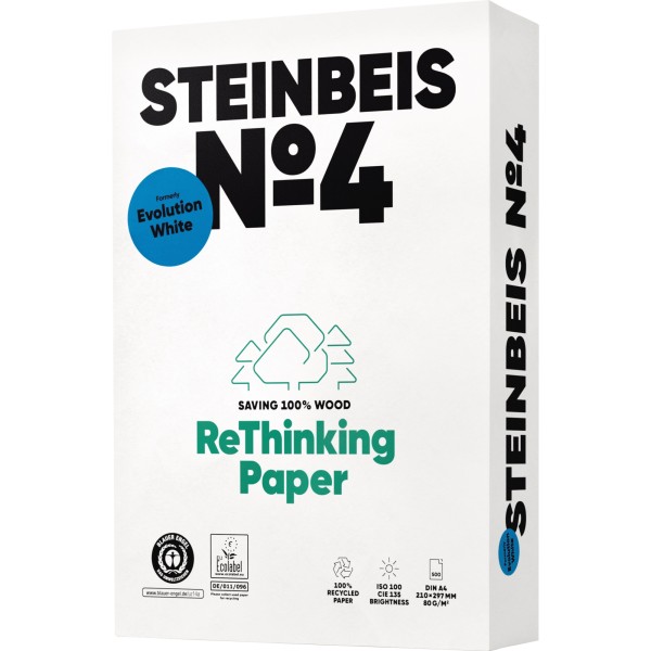 Steinbeis Kopierpapier No.4 ISO 100 K1701666080A A4 500Bl.