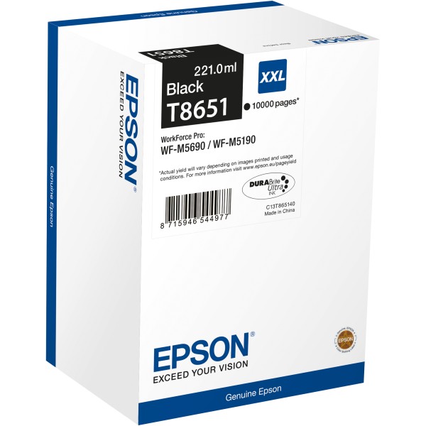 Epson Tintenpatrone C13T865140 221ml 10.000Seiten schwarz