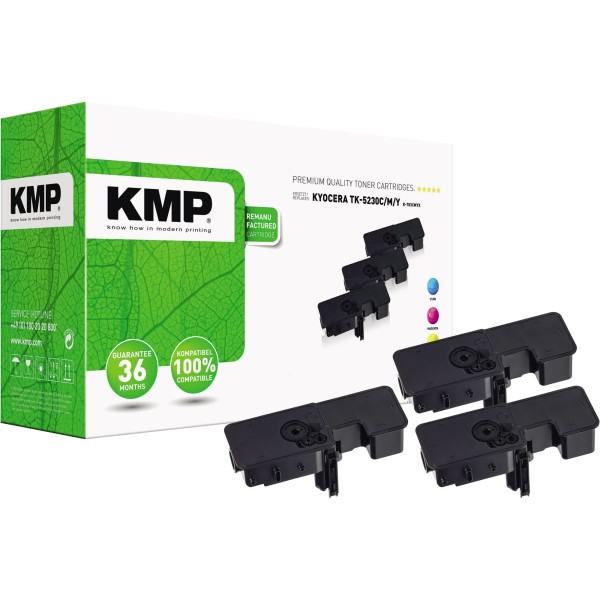 KMP Toner K-T83CMYX 2911,3030 wie Kyocera TK5230 c/m/y 3St.