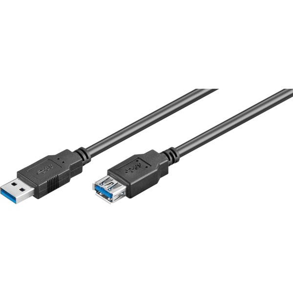 Goobay USB Verlängerungskabel 93999 USB 3.0 3m A-Stecker/A-Buchse sw