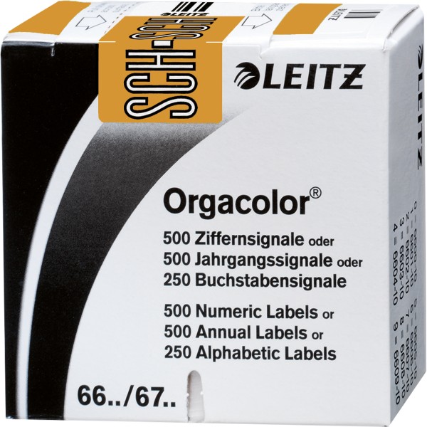 Leitz Buchstabensignal Orgacolor 66361000 SCH orange 250 St./Pack.