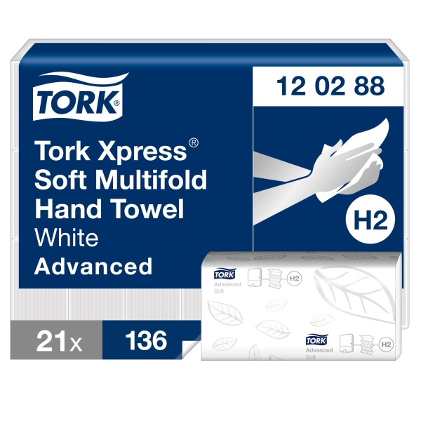 Tork Papierhandtuch 120288 21x34cm weiß 21x136 Bl./Pack.
